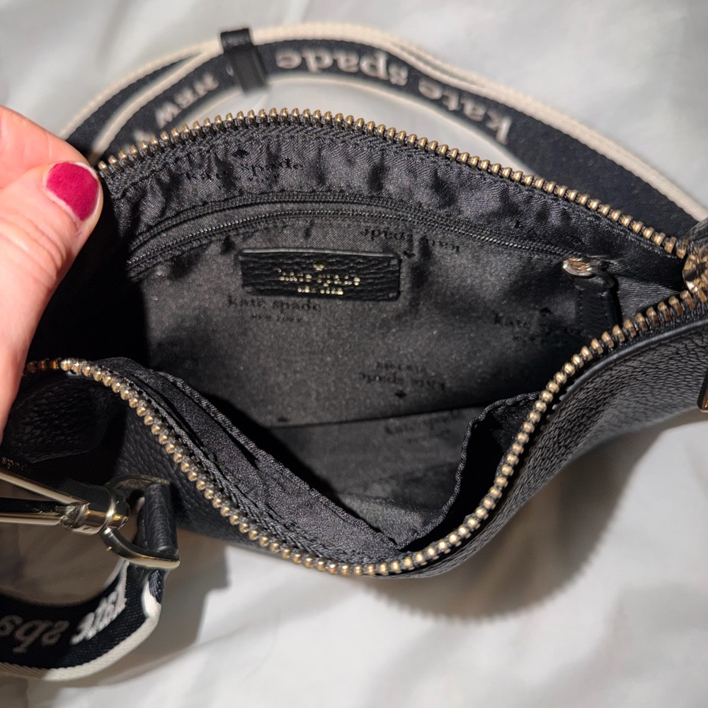 Kate Spade Black Crossbody with Logo Strap - Picture 4 of 5